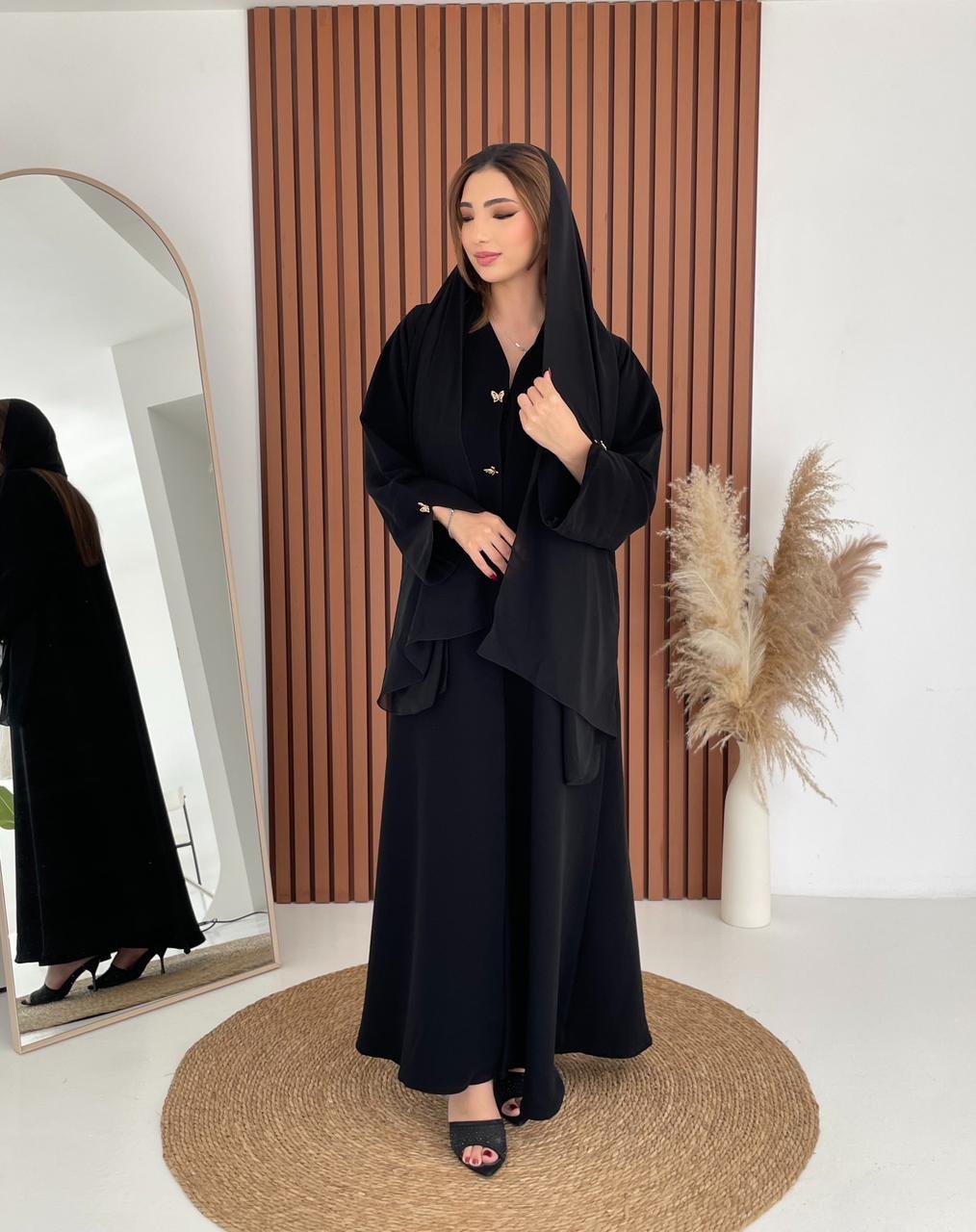 Gerbera Black Abaya - الصورة 2